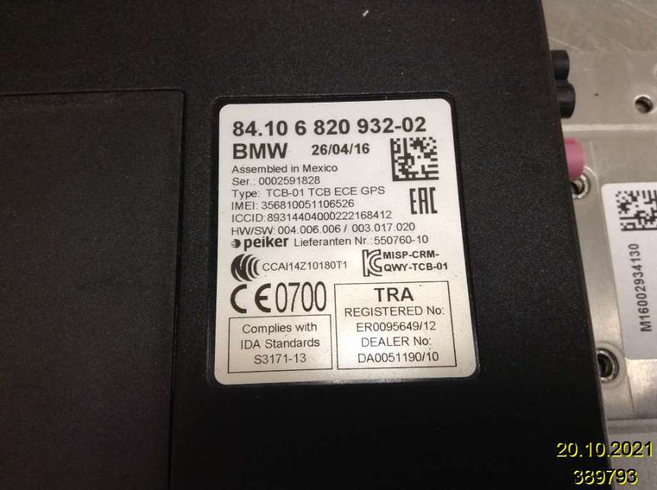 Styreenhet diverse til BMW 2-Serie 2014-2021 (F22/F23) (F22/F23) (BMW|84 10 6 820 932-02|)