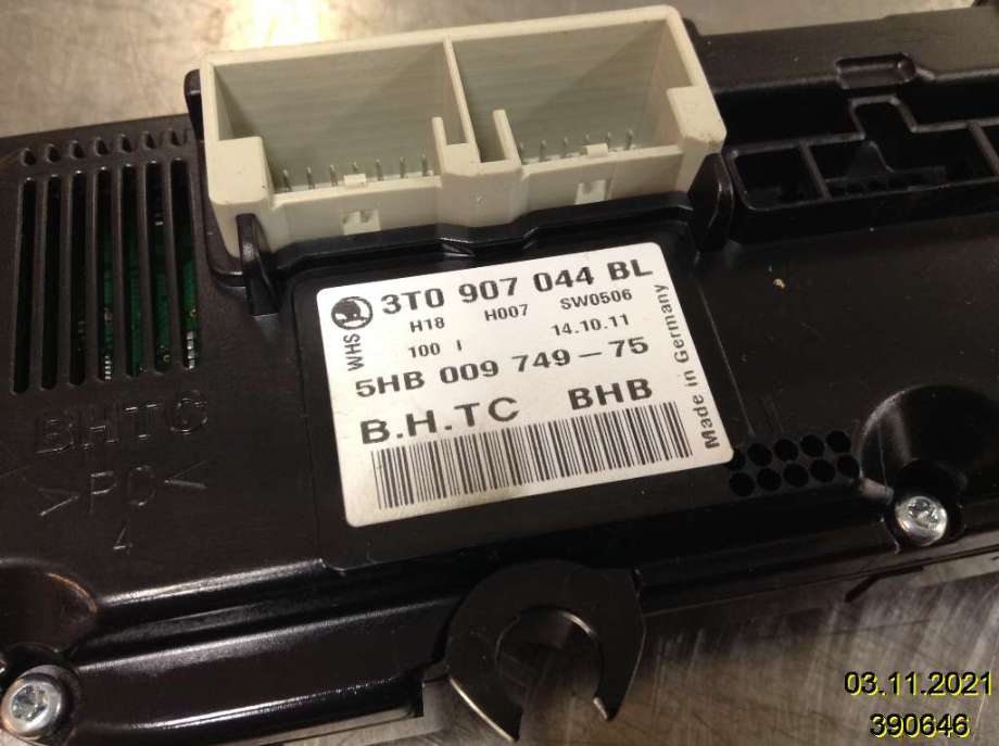 Varmeapparat betjening til Škoda Superb 2008-2015 (Type II) (SKODA|3T0 907 044 BL|5HB 009 749-75|)