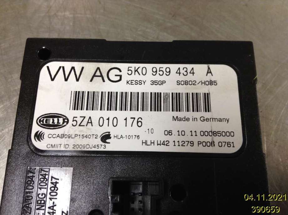 Styreenhet nøkkelfri/keyless til Škoda Superb 2008-2015 (Type II) (SKODA|5K0 959 434 A|5ZA 010 176-10|)