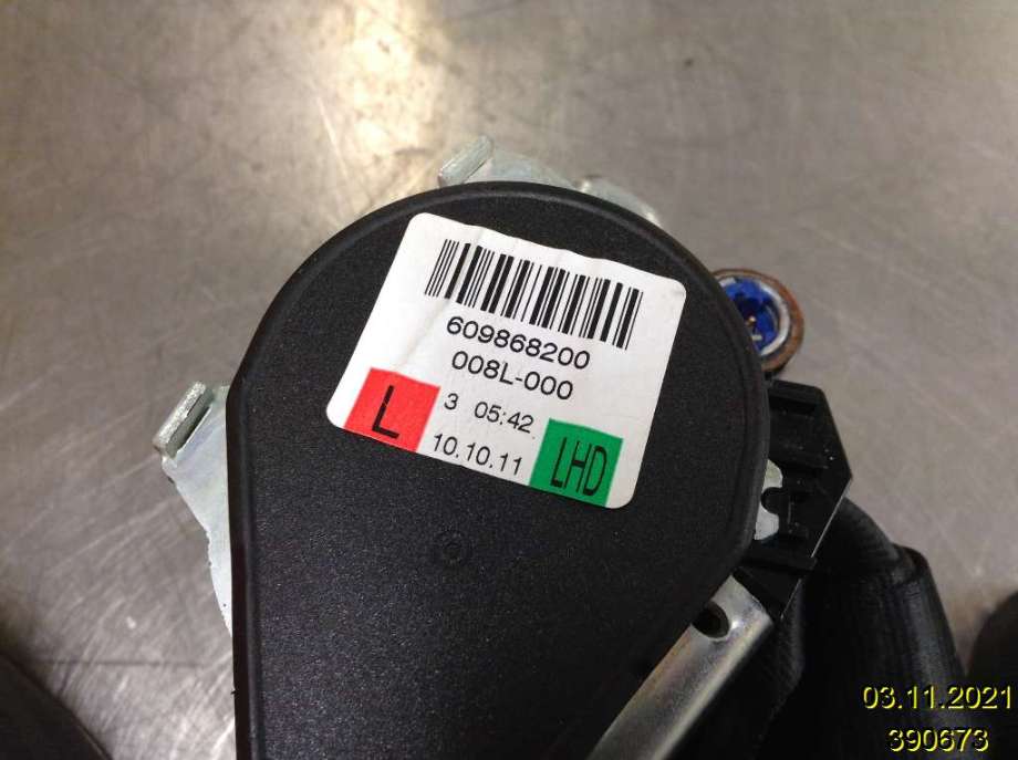 Sikkerhetsbelte foran venstre til Škoda Superb 2008-2015 (Type II) (SKODA||609868200)