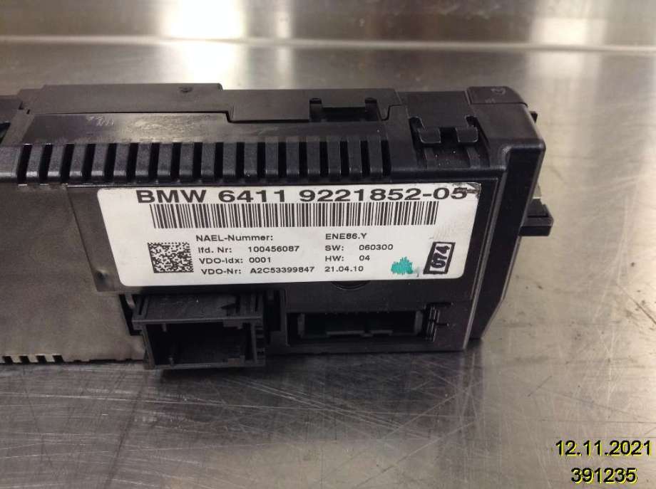 Varmeapparat betjening til BMW 1-Serie 2004-2011 (E81/E82/E87/E88) (E81/E82/E87/E88) (BMW|64 11 9 221 852-05|)