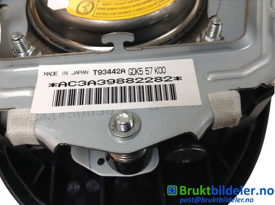 Airbag rattpute til Mazda 6 2010-2013 (Type II, Fase 2)  (MAZDA|GDK5-57-K00|AC3A39882282|)