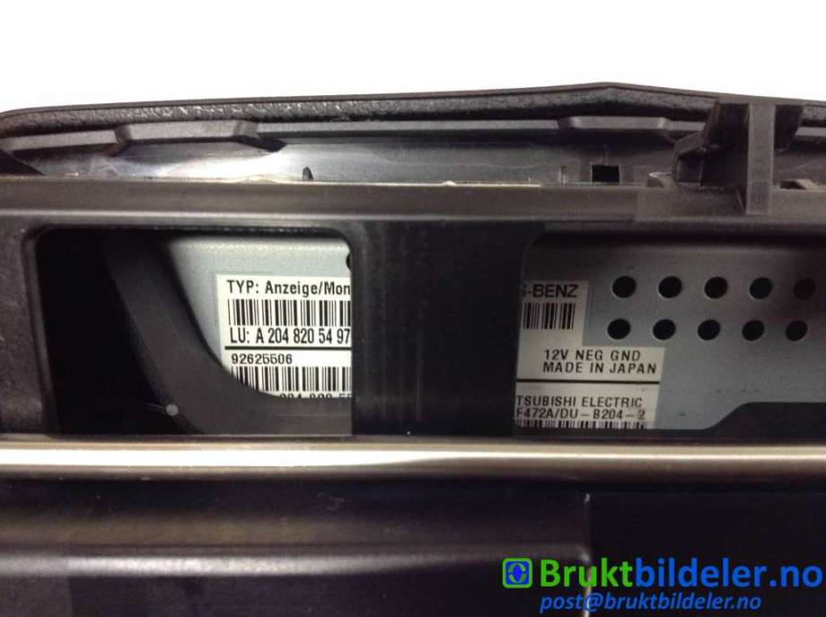 Instrument kjørecomputer til Mercedes C-Klasse 2007-2011 (Fase 1) (W204) (W204) (MERCEDES|A 204 820 54 97|3AF472A/DU|)