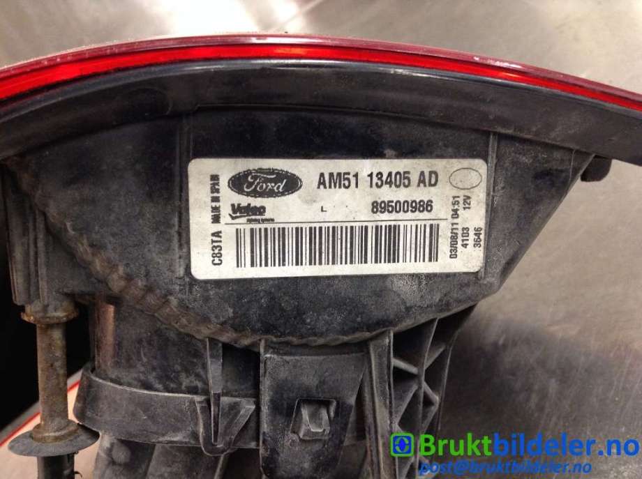 Baklykt venstre til Ford C-Max 2010-2015 (Type II, Fase 1) (FORD|AM51-13405-BF|89500986|)