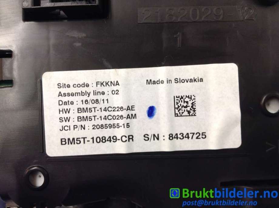 Instrumentpanel til Ford C-Max 2010-2015 (Type II, Fase 1) (FORD|BM5T-10849-CR|)