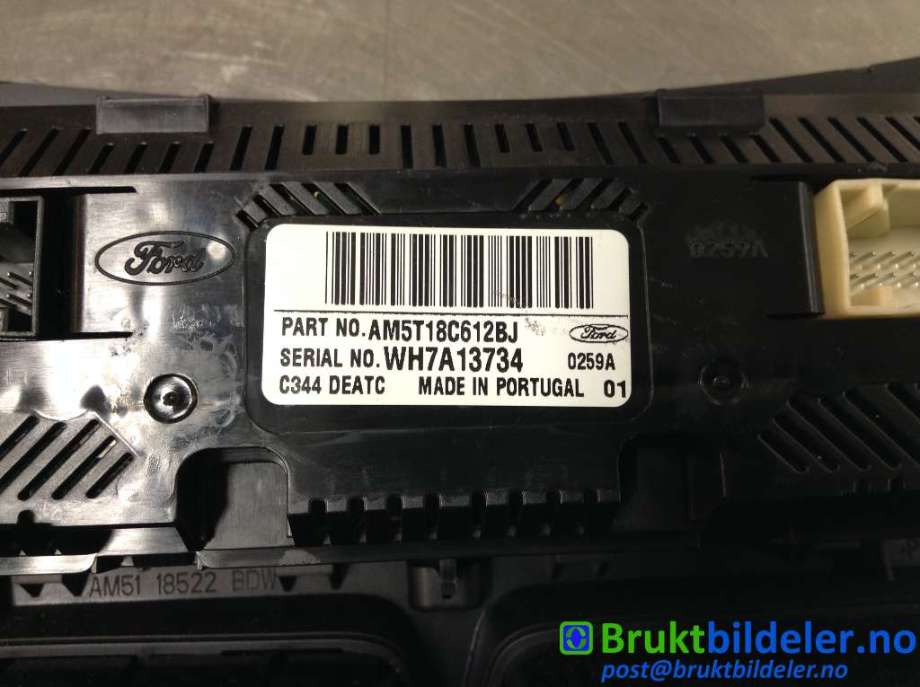 Varmeapparat betjening til Ford C-Max 2010-2015 (Type II, Fase 1)  (FORD|AM5T-18C612-BJ|)