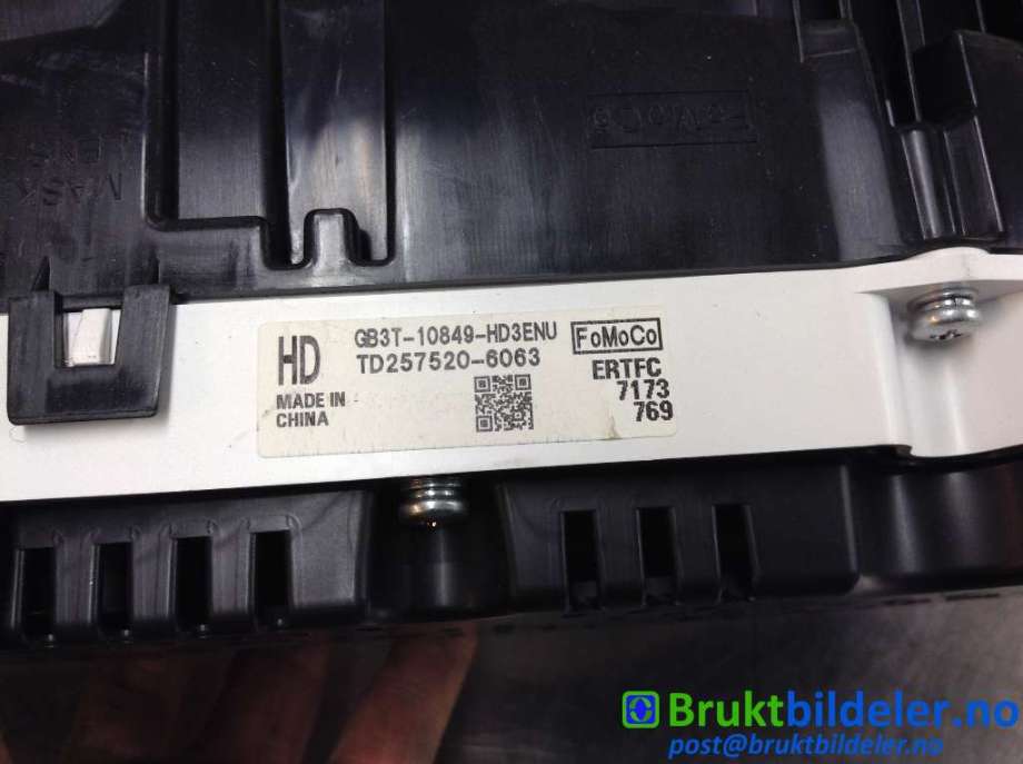 Instrumentpanel til Ford Ranger / Ranger Raptor 2015-2022 (FORD|GB3T-10849-HD3EENU|TD257520-6063|)
