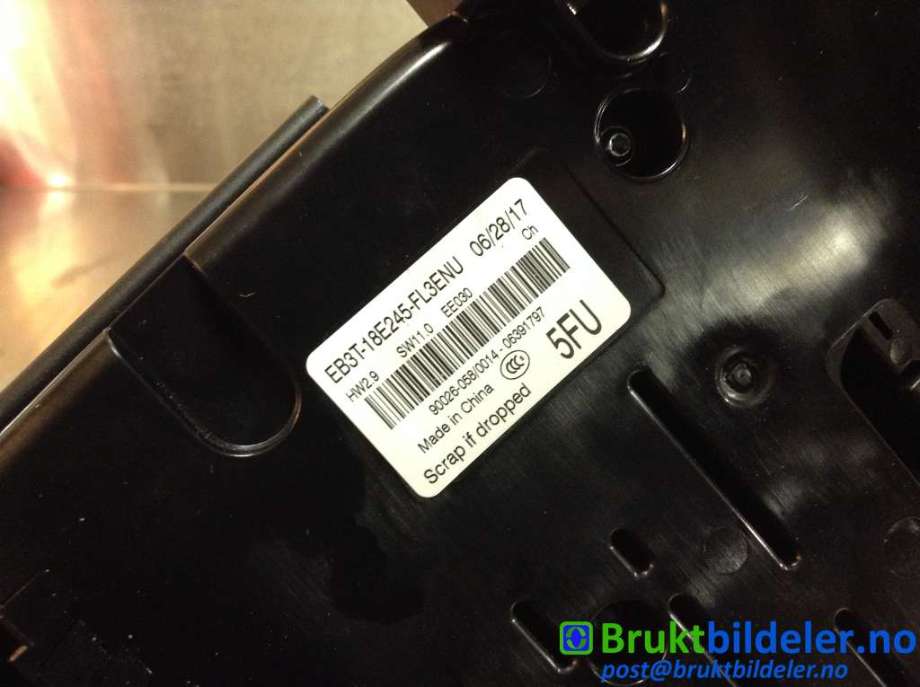 Varmeapparat betjening til Ford Ranger / Ranger Raptor 2015-2022  (FORD|EB3T-18E245-FL3ENU|)
