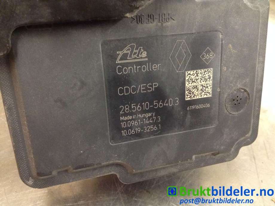 ABS sentral til Renault Megane 2009-2016 Type III  (RENAULT|476601563R--19|10.0212-0466.4|28.5610-5640.3)