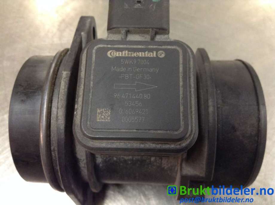 Luftmengde/luftmassemåler til Ford Fiesta 2008-2012 (Type VI, Fase 1) (FORD||5WK97004|9647144080)