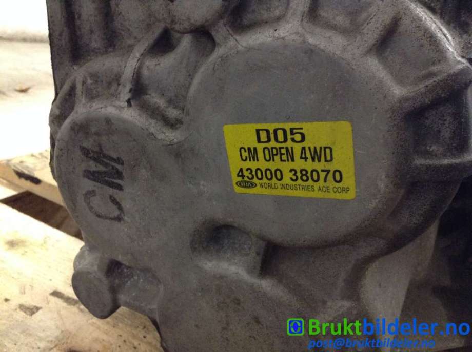 Girkasse manuell til Hyundai Santa Fe 2006-2009 (Type II, Fase 1)  (HYUNDAI|43000-38070|D05 GEARKODE|Y0606-00941)