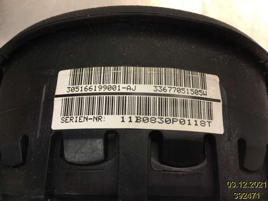 Airbag rattpute til BMW X1 2009-2015 (E84) (E84) (BMW|33677051505W|305166199001-AJ|)