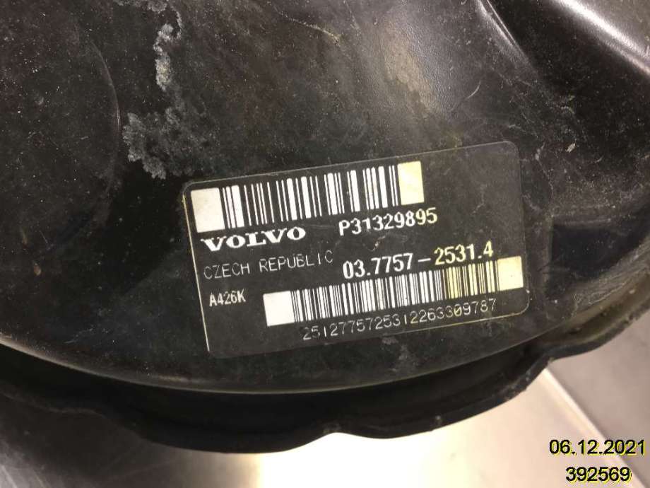 Bremsekraft-forsterker til Volvo V70 2014-2016 (Type III, Fase 2) (VOLVO|31329895|037757-25314|)