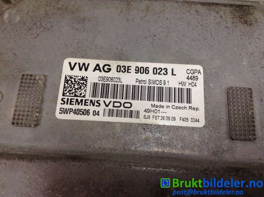 Styreenhet motor til VW Polo 2009-2014 (Type V, Fase 1) (VOLKSWAGEN|03E 906 023 L|5WP40506 04|)