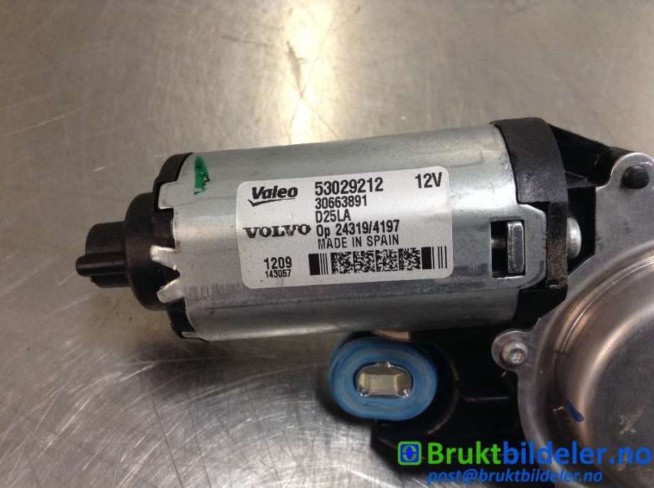 Viskermotor bakrute til Volvo V70 2007-2013 (Type III, Fase 1)  (VOLVO|30663891|53029212|)