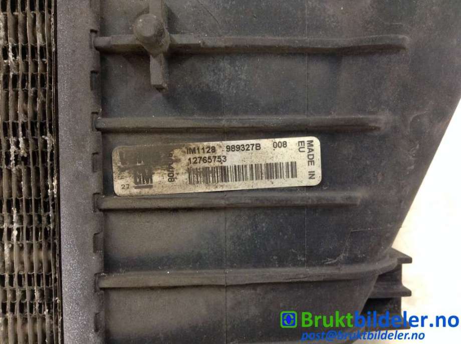Intercooler til Saab 9-3 2008-2011 (Type II, Fase 2)  (SAAB|12765753|989327B|)