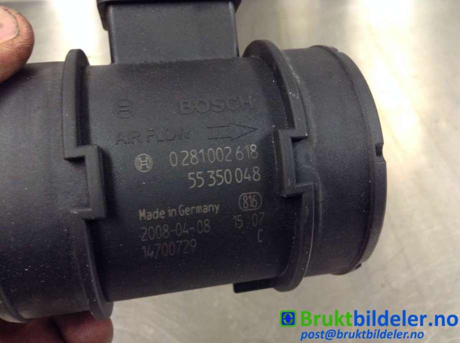 Luftmengde/luftmassemåler til Saab 9-3 2008-2011 (Type II, Fase 2)  (SAAB|55350048|0 281 002 618|)