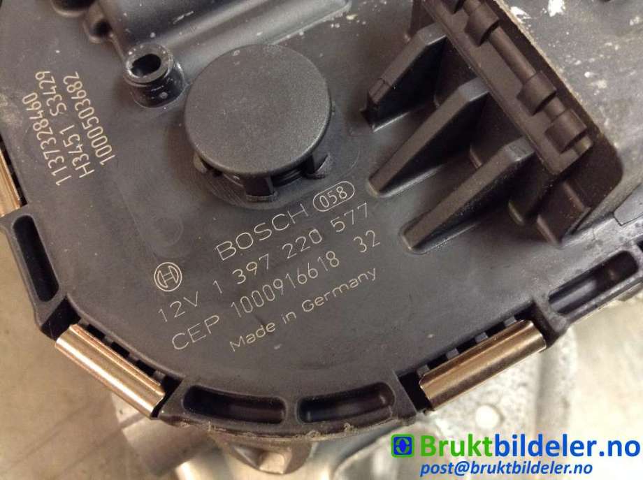 Viskermotor frontrute til Peugeot 3008 2009-2016 (Type I) (PEUGEOT||1 397 220 577)
