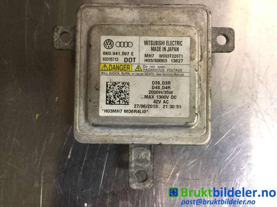Styreenhet xenon/ballast til VW Caddy 2010-2015 (Type III, Fase 2)  (VOLKSWAGEN|8K0 941 597 E|W003T22071|)