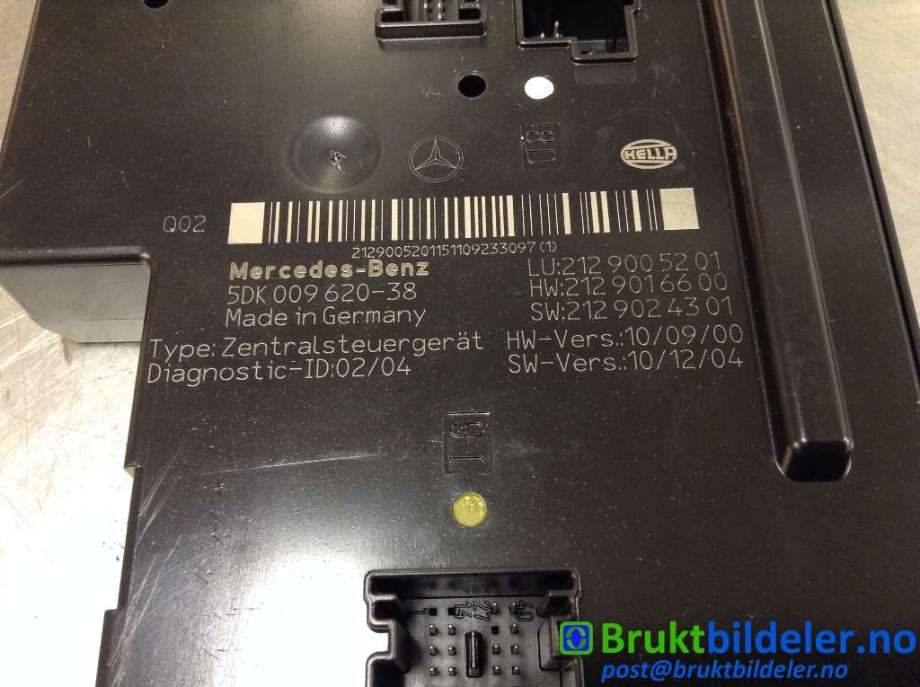 Styreenhet comfort (BCM) til Mercedes E-Klasse 2009-2013 (Fase 1) (W212) (W212) (MERCEDES|212 900 52 01|5DK 009 620-38|212 901 66 00)