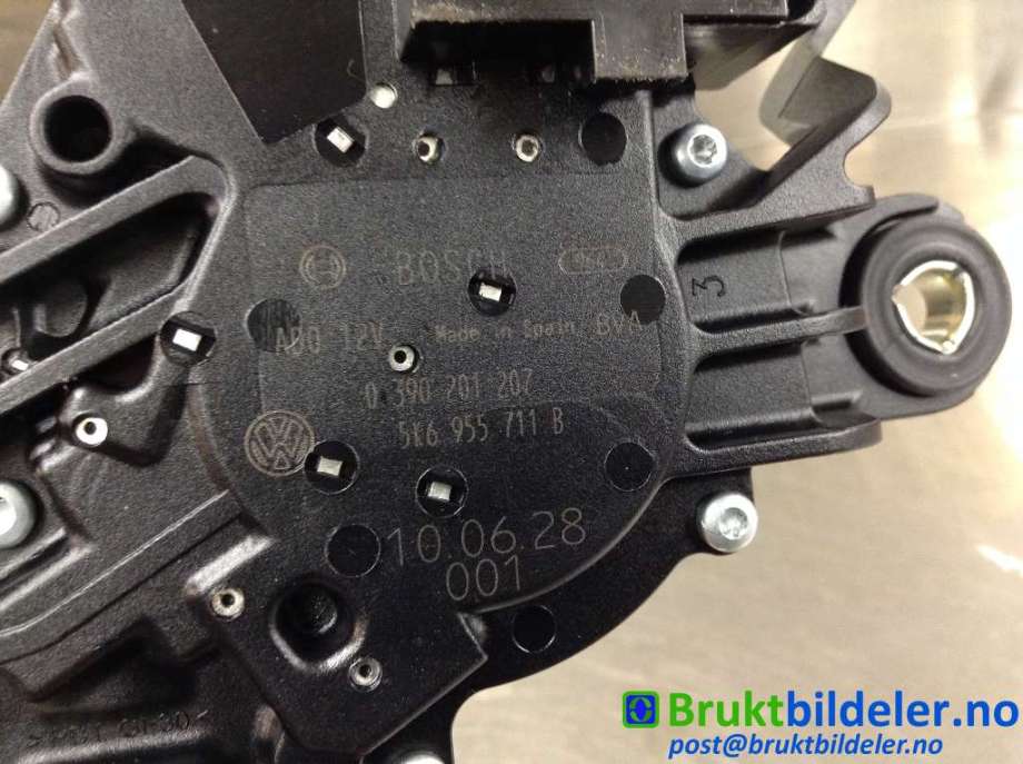 Viskermotor bakrute til VW Touran 2010-2015 (Type I, Fase 3)  (VOLKSWAGEN|5K6 955 711 B|0 390 201 207|)