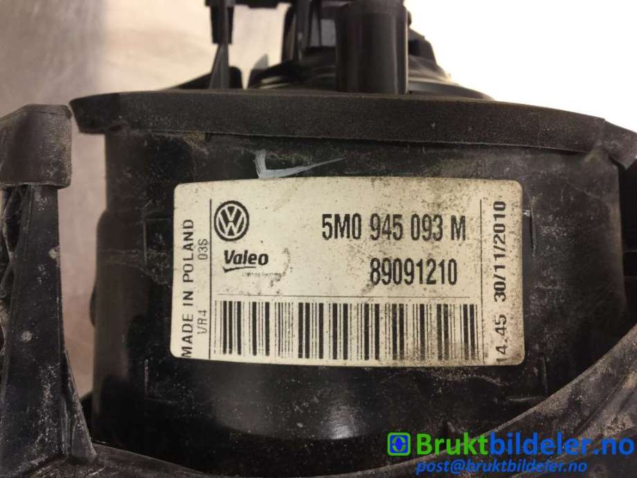 Baklykt venstre indre til VW Golf, Plus/Cross 2009-2013 (Fase 2) (VOLKSWAGEN|5M0 945 093 M|89091210|)