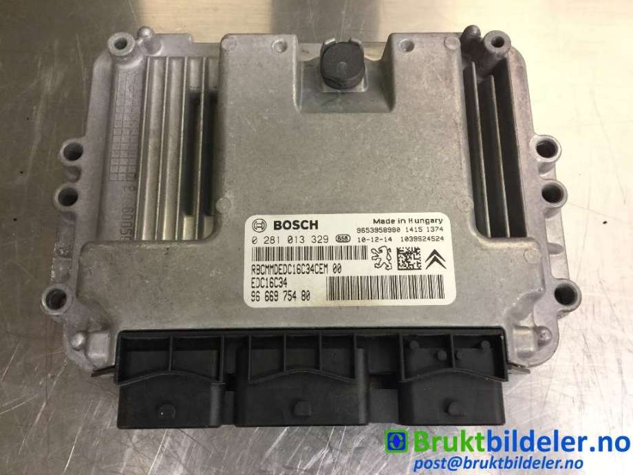 Styreenhet motor til Citroën Berlingo 2008-2015 (Type II, Fase 1) (CITROEN|96 669 754 80|0 281 013 329|)