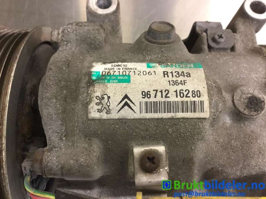 Aircondition kompressor til Citroën Berlingo 2008-2015 (Type II, Fase 1)  (CITROEN|96 712 162 80|R134A1364F|)