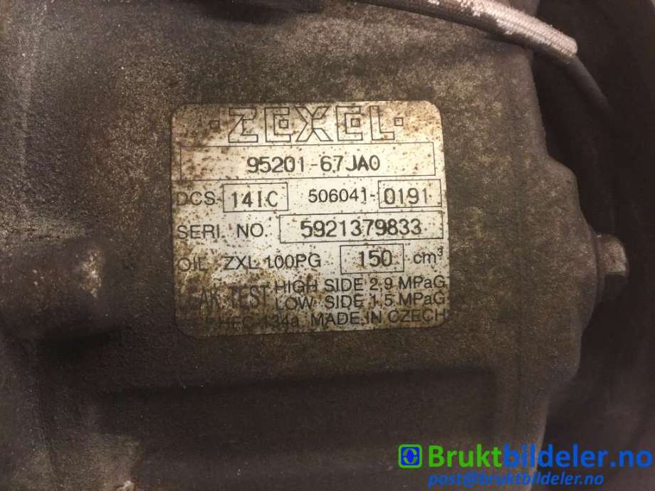 Aircondition kompressor til Suzuki Grand Vitara 2005-2015 (Type III)  (SUZUKI|95201-67JA0|5921379833|)