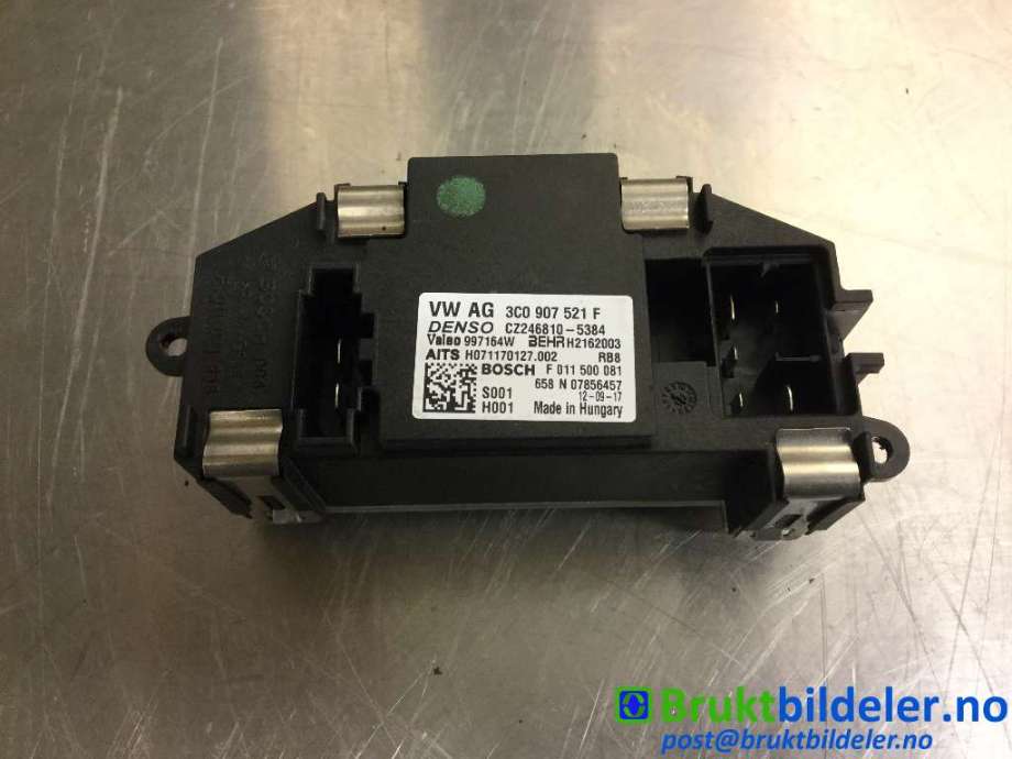 Varmeapparat motstand til VW Passat 2011-2015 (B7) (B7) (VOLKSWAGEN|3C0 907 521 F|CZ246810-5384|997164W)