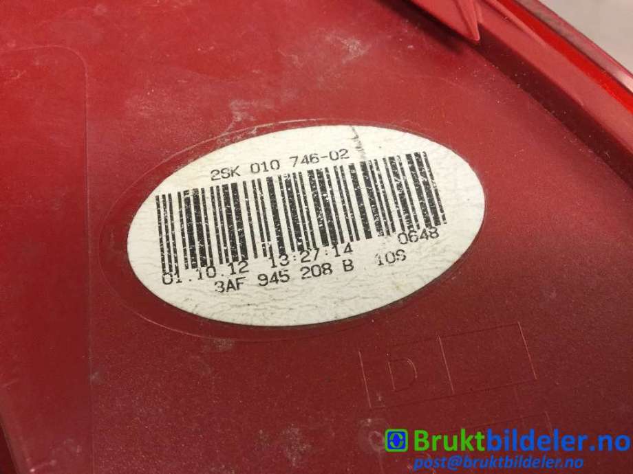 Baklykt høyre til VW Passat 2011-2015 (B7) (B7) (VOLKSWAGEN|3AF 945 208 B|)