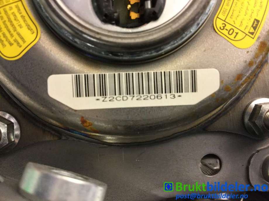 Airbag rattpute til Toyota RAV4 2006-2009 (Type III, Fase 1)  (TOYOTA|Z2CD7220613|)