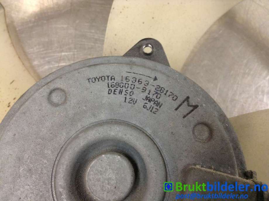 Kjølevifte til Toyota RAV4 2006-2009 (Type III, Fase 1)  (TOYOTA|16363-28170|168000-9170|)