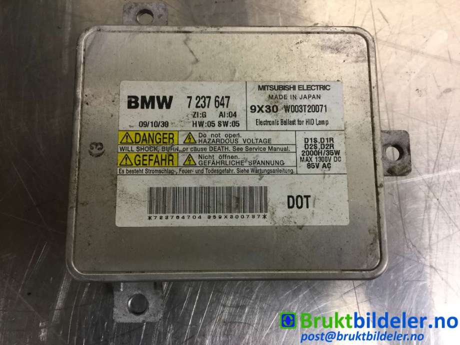 Styreenhet xenon/ballast til BMW 3-Serie 2005-2011 (E90/E91/E92/E93) (E90/E91/E92/E93) (BMW|7 237 647|W003T20071|)