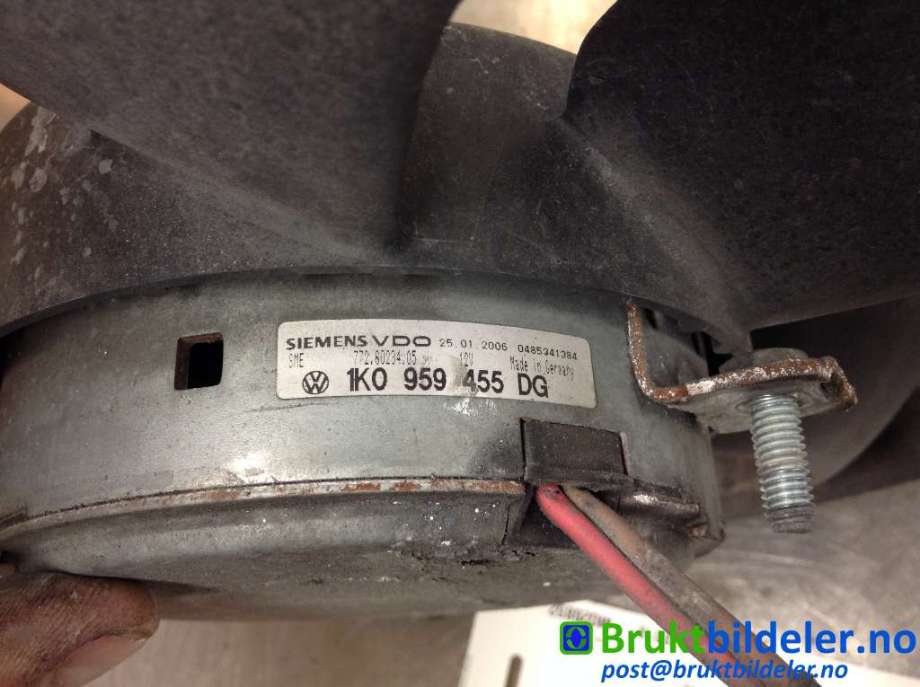 Kjølevifte til Audi A3 2003-2008 (Type II, Fase 1) (AUDI|1K0 959 455 DG|)