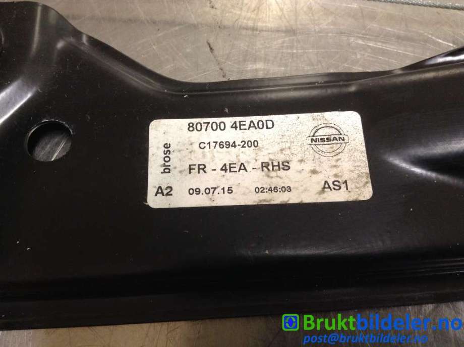 Ruteheis høyre foran til Nissan Qashqai 2014-2021 (Type II)  (NISSAN|807004EA0D|C17694-200|)