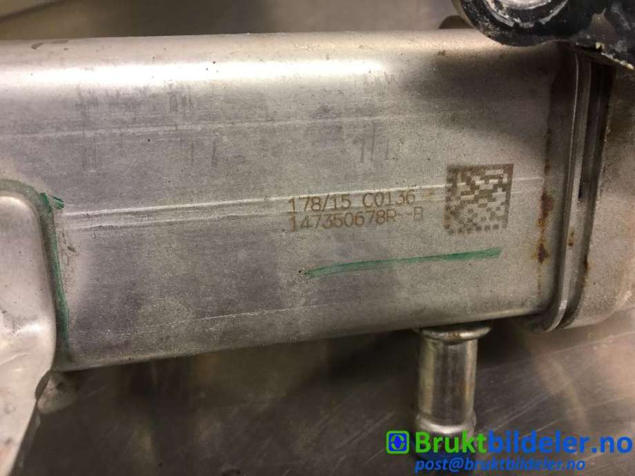 EGR-kjøler til Nissan Qashqai 2014-2021 (Type II)  (NISSAN||147350678R--B)