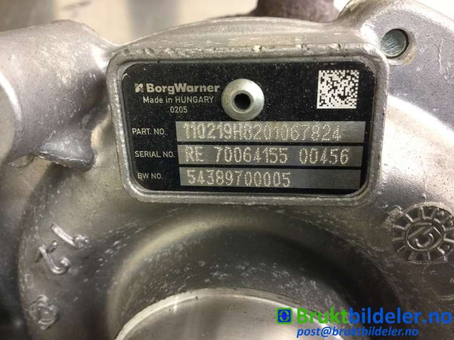 Turbo til Nissan Qashqai 2014-2021 (Type II)  (NISSAN|54389700005|144601294P|5443 101 4778)