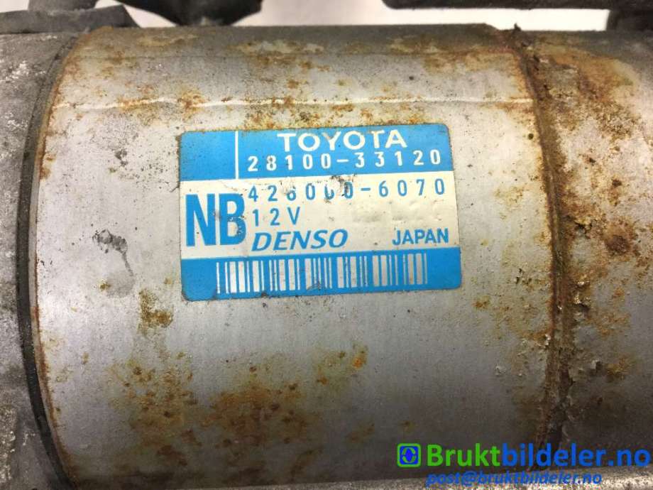 Starter diesel til Toyota Urban Cruiser 2009-2014  (TOYOTA|28100-33120|426000-6070|)