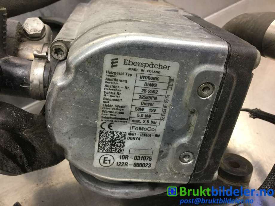 Dieselvarmer til Ford Transit Connect 2013-2018 Type II, Fase 1  (FORD|AV61-18K464-BM|)