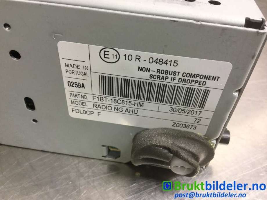 Bilstereo til Ford Transit Connect 2013-2018 Type II, Fase 1  (FORD|F1BT-18C815-HM|)