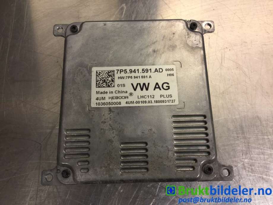 Styreenhet xenon/ballast til Škoda Octavia 2017-2020 (Type III, Fase 2)  (SKODA|7P5 941 591 AD|1036050008|)