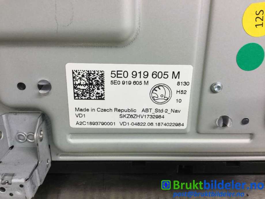 Bilstereo til Škoda Octavia 2017-2020 (Type III, Fase 2) (SKODA||A2C1893790001)