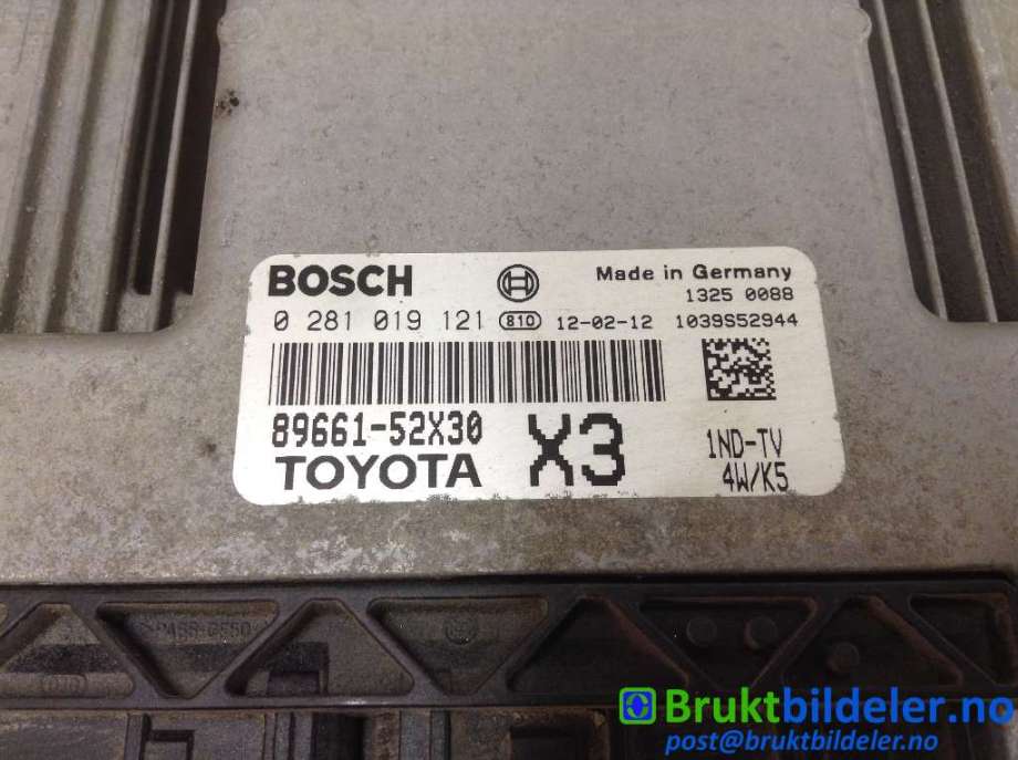 Styreenhet motor til Toyota Urban Cruiser 2009-2014  (TOYOTA|89661-52X30|0 281 019 121|)