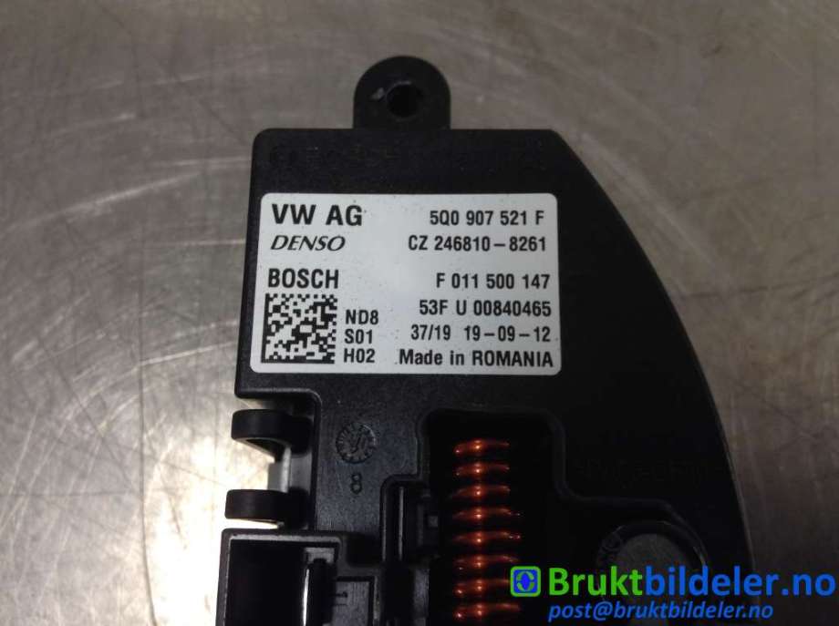 Varmeapparat motstand til Škoda Superb 2015-->> (Type III)  (SKODA|5Q0 907 521 F|CZ246810-8261|)