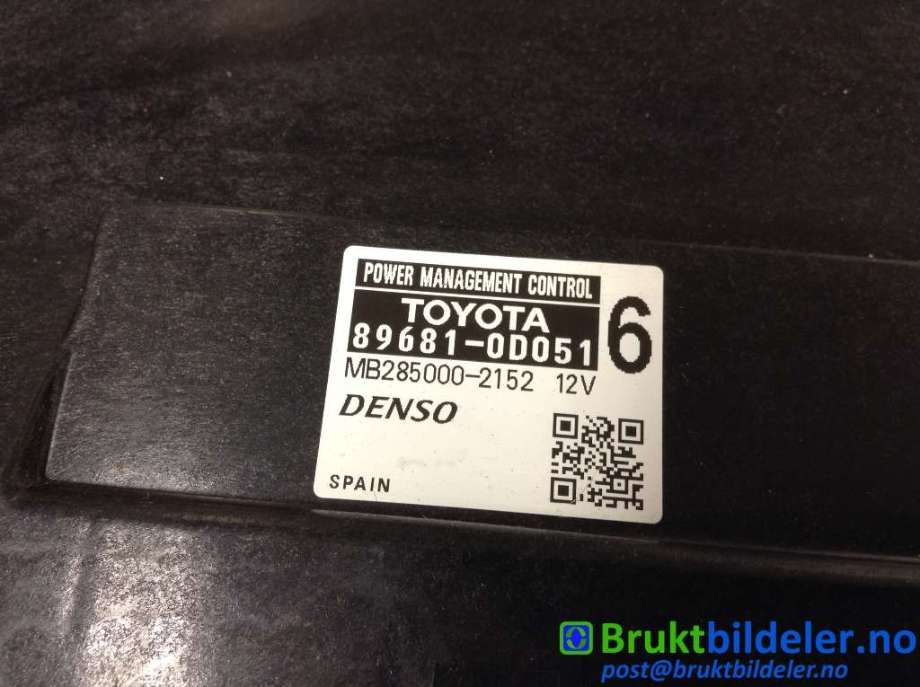 Styreenhet diverse til Toyota Yaris 2014-2020 (Type III, Fase 2) (TOYOTA|89681-0D051|MB28500-2152|)