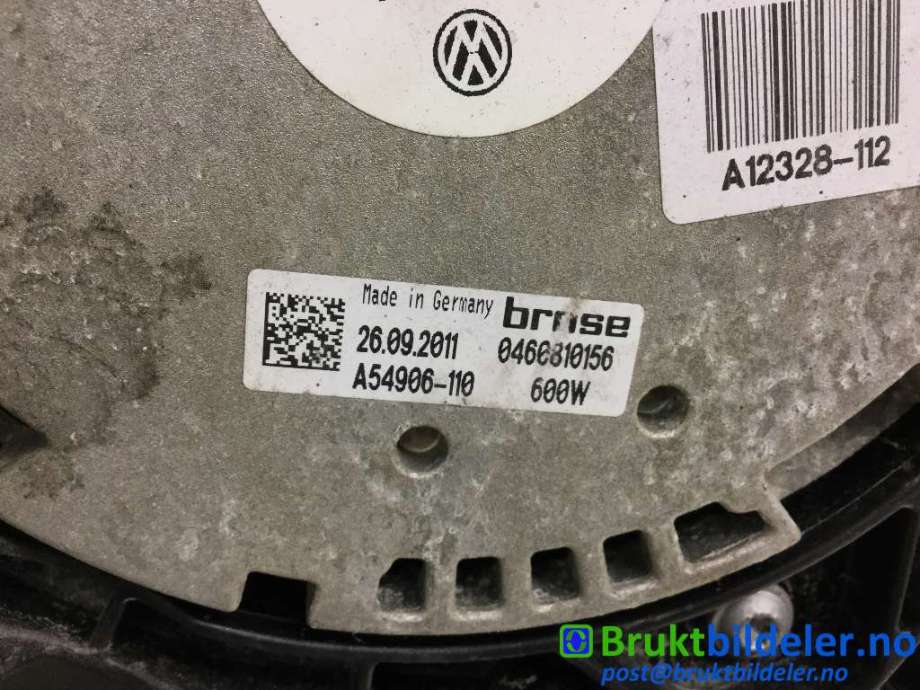 Kjølevifte til VW Transporter / Caravelle 2009-2015 (Fase 2) (T5) (T5) (VOLKSWAGEN|7E0 121 205 A|0460810156|)