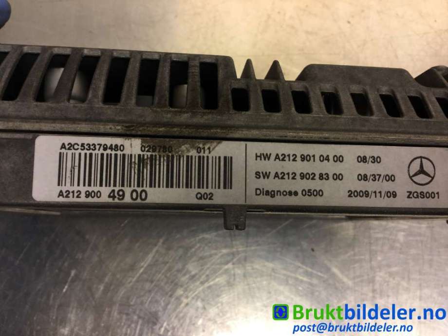 Instrument kjørecomputer til Mercedes E-Klasse 2009-2013 (Fase 1) (W212) (W212) (MERCEDES|A 212 900 49 00|A2C53379480|)