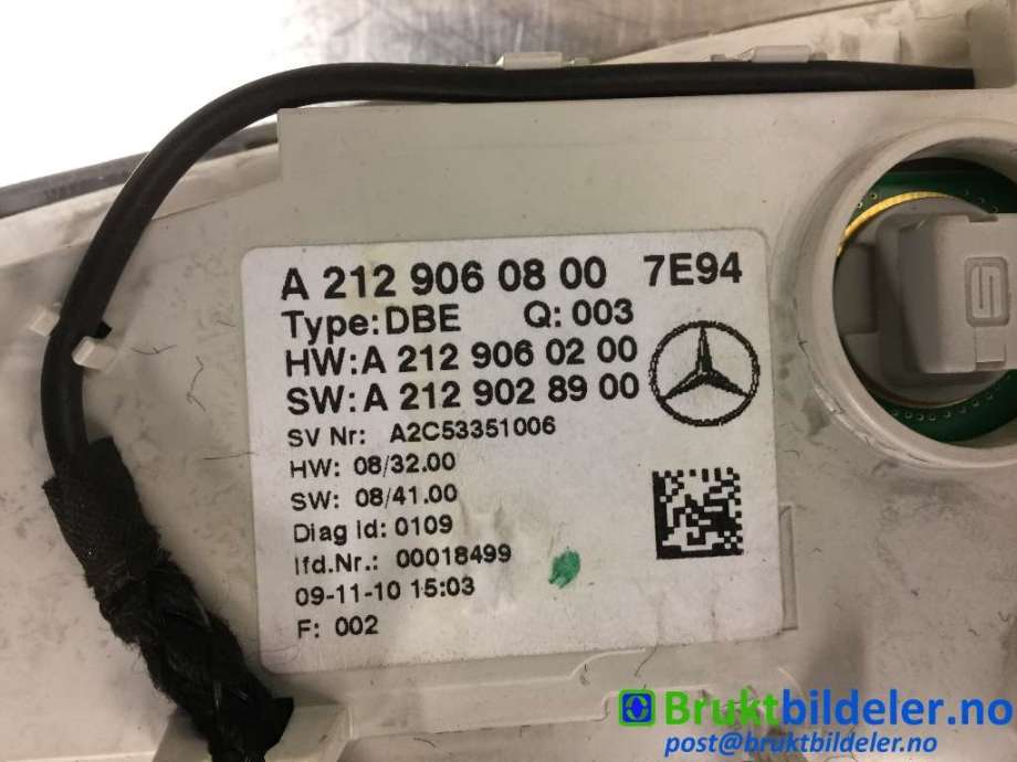 Tak konsoll til Mercedes E-Klasse 2009-2013 (Fase 1) (W212) (W212) (MERCEDES|A 212 906 08 00|)