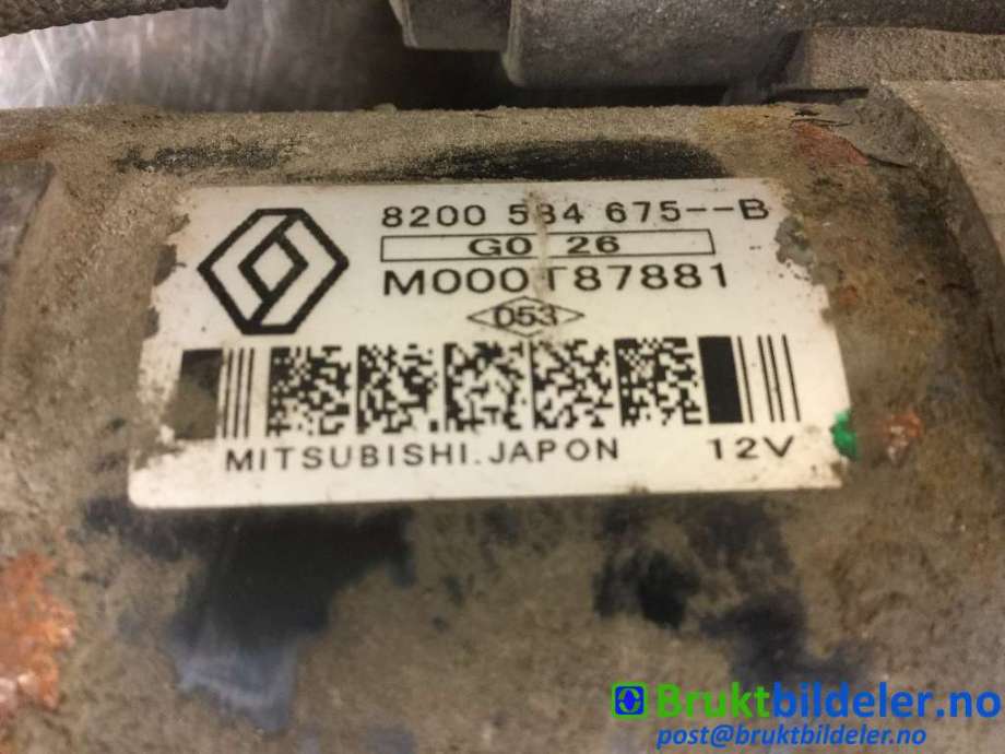 Starter diesel til Nissan NV200 2010-2019  (NISSAN|8200 584 675 B|2000T87881|)